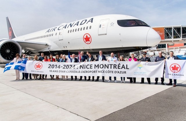 Air Canada célèbre le 10e anniversaire de sa liaison Nice-Montréal