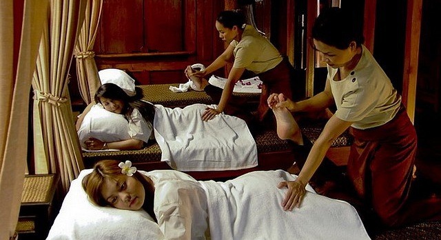 In Thailand, massages received  five by five