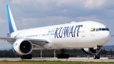 Premiers tours de roues du 777-300 de Kuwait Airways à Nice