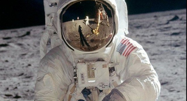 The helmet that allowed Neil Armstrong to pronounce his legendary phrase 50 years ago is on display in London