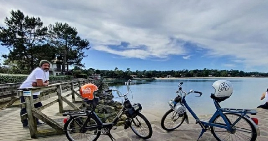 Excursion océane en solex vintage du côté de Seignosse