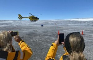 Quark Expeditions offers its clients helicopter access to an emperor penguin colony